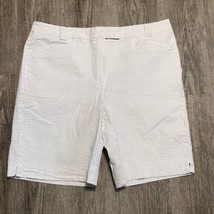 Lizgolf Audra  Shorts ~ Sz 14 ~ Beige &amp; White ~ High Rise ~ 8.5&quot; Inseam - $17.09