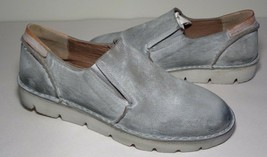 Roan Size 10 M CALON Grey White Leather Slip On Loafers New Men&#39;s Shoes - £84.99 GBP