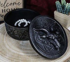 Knights Templar Pentagram Sabbatic Goat Baphomet Decorative Jewelry Box - £21.93 GBP