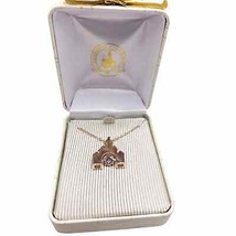 Authentic Disney Parks Cinderella&#39;s Castle Pendant Necklace in Gold - £39.11 GBP