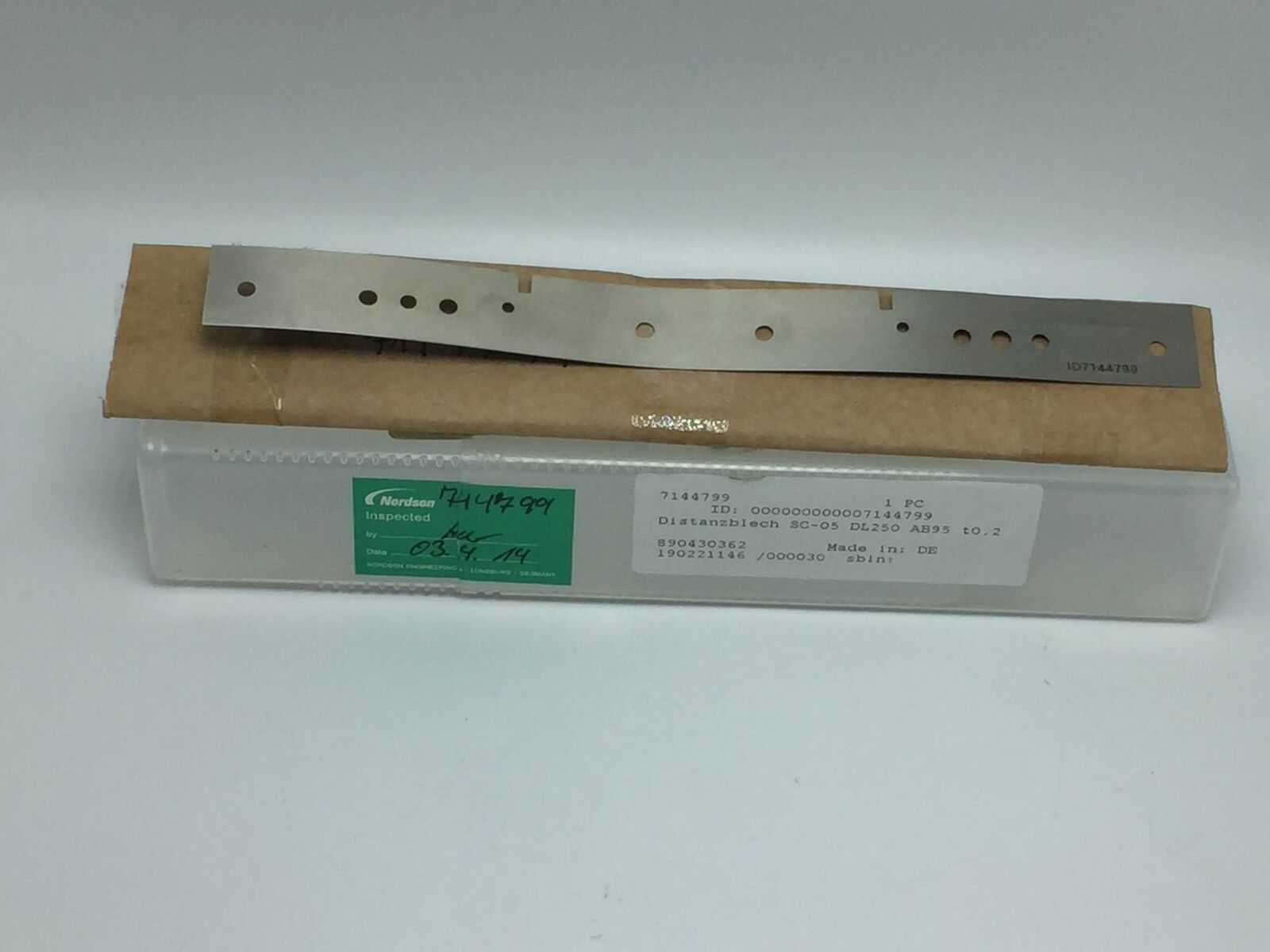 NEW NORDSON 7144799 HOT MELT SHIM SC-05 DL250 AB95 T0,2 PN# 7144799 - $130.00