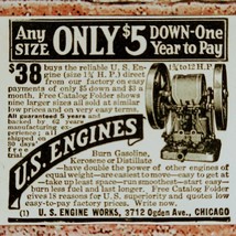 1915 U.S. Engine Works - $38 Engine - Chicago - Original Antique Vtg PRINT AD - £11.45 GBP