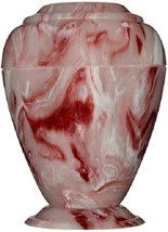 Large/Adult 235 Cubic Inch Georgian Vase Pink Cultured Onyx Cremation Urn - £217.02 GBP