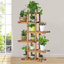 6 Tier Corner Wooden Plant Stand Ladder Flower Pot Display Rack Shelf Holder New - £57.54 GBP