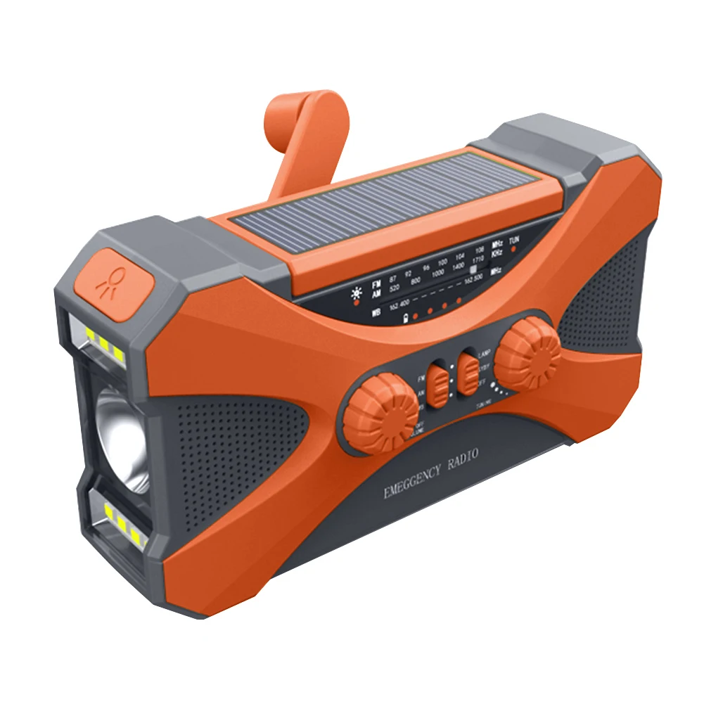 Camping Survival Radio Dual Speaker Rechargeable Weather Radio for Home Outdoor - £30.35 GBP+