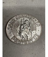 Vintage Saint Christopher Be My Guide Sun Visor Pin St. Automobile Car T... - €23,56 EUR