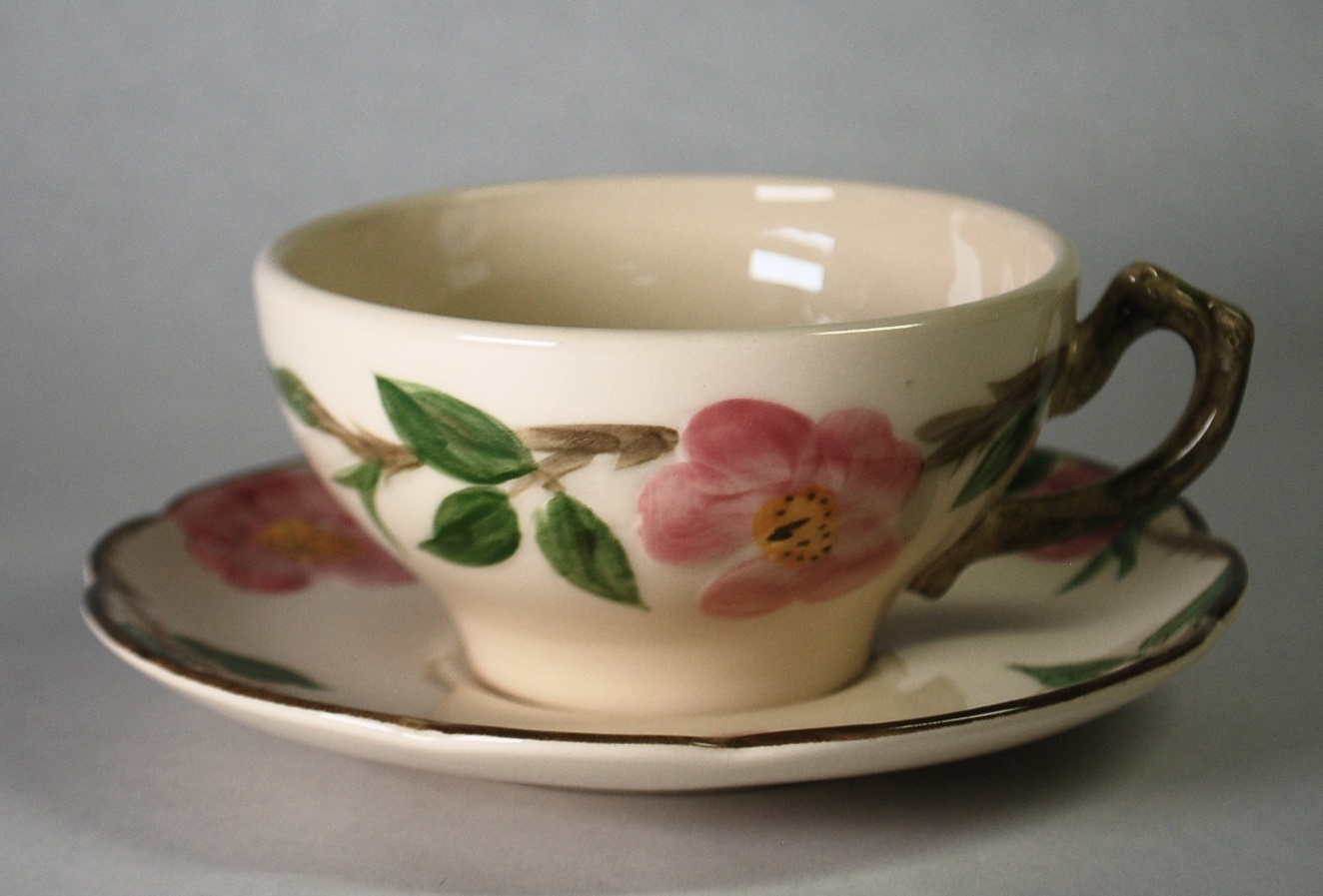 Franciscan Desert Rose Cup & Saucer Made in USA Pottery Item image 2