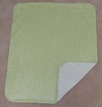 Kidcosmic Green Minky Dot White Fleece Baby Security Blanket Lovey Kid Cosmic - £13.97 GBP