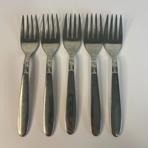 Set of 5 International Stainless Salad Forks – 6.75&quot; Long Glossy &quot;Creati... - $35.00