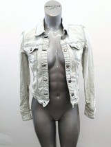 Bsk Denim Women&#39;s Button Up Jean Jacket Size Small Long Sleeve Cotton Blend - $10.84 CAD