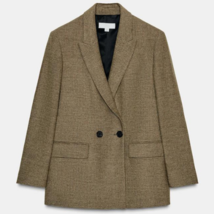 ZARA BNWT 2025. GREENS WOOL OVERSIZE CHECK BLAZER DOUBLE BREASTED. 8600/... - €40,05 EUR