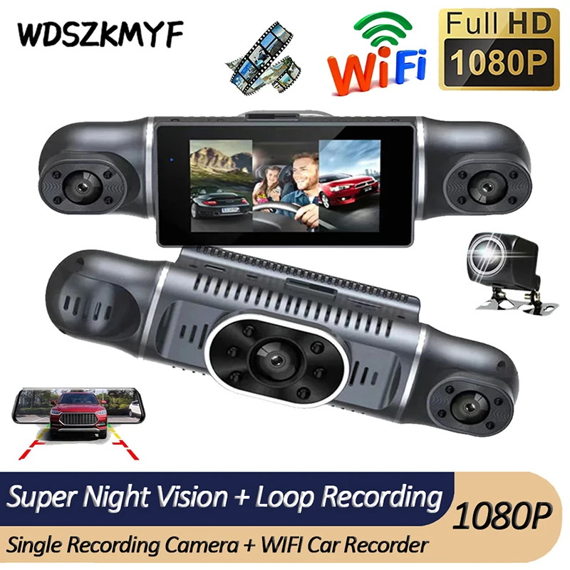 Car DVR 4 Lens HD 1080P 3.0 Inches Dash Cam WIFI Car Video Recorder Dash Cam - £92.93 GBP+