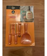 HYDE and EEK Pumpkin Carving Kit 5 Tools 8 Stencils Halloween Crafts Orange - $26.62 CAD