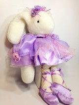 Ballerina Dancer Bunny Plush Easter Rabbit Bitsy Bunnies &amp; Bows Stuffed Animal - £31.96 GBP
