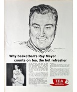 RAY MEYER - Tea The Hot Refresher - Basketball - 1961 Vintage Print Ad - €8,89 EUR