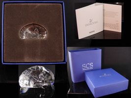 Exotic Swarovski swan figurine - original box &amp; certificate - Crystal peacock pa - £44.23 GBP