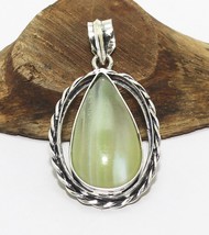 Natural Larsonite Gemstone Handmade 925 Silver Plated Pendant Jewelry Size 1.8&quot; - $6.79