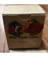 Ateco Set of 4 Stainless Steel Biscuit Cutters In Original Box - $14.00