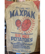 Vintage Maxpak Potatoes Burlap Farm Sack 20in x 34in Platteville Colorado - $8.00