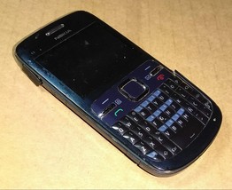 Blue Nokia C3 QWERTY Cell Phone No Power Screen Parts or Repair - $5.99
