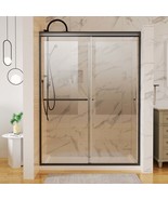 50-54&quot;x72&quot; Matte Black Sliding Shower Door - $537.49 CAD