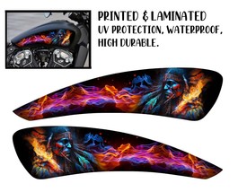 motorcycle tank decal / sticker 2pcs / for indian / gas tank stickers / dark - £20.97 GBP