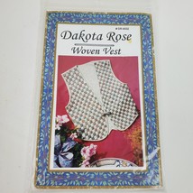 Vintage 1995 Dakota Rose Woven Vest Petite to XL Sizes Pattern Instructions - $11.30