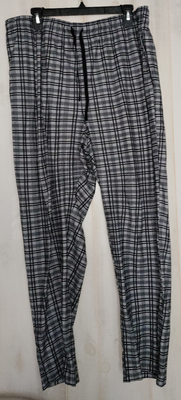 NEW NAUTICA GRAY PLAID SUPER SOFT FLEECE PAJAMA LOUNGE PANT W/ POCKETS  ... - $25.19