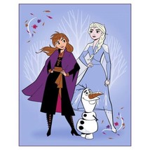 Princess Elsa And Anna Disney Plush Blanket Softy And Warm Twin (60”x80”) - £35.59 GBP