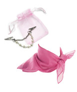 50s Style Pearl &amp; Chain Sweater Guard &amp; Scarf Set in Organza Gift Bag - ... - £15.73 GBP