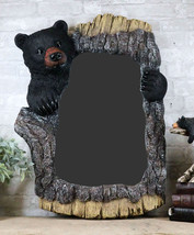 Large 27&quot; H Western Rustic Forest Black Bear Holding A Tree Branch Wall Mirror - £159.86 GBP