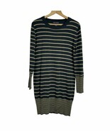 Jessica Howard Women&#39;s Size M Sweater Dress Gray w/ Beige Stripes - $585.27 MXN