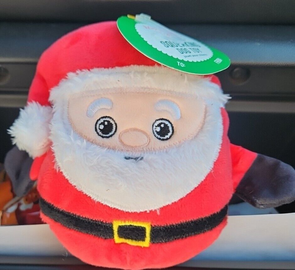 Merry &amp; Bright Squeaking Dog Toy Squishy Santa - $3.93