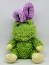 Dan Dee Green Frog Plush Stuffed Animal With Pink Easter Bunny Ears - £5.54 GBP