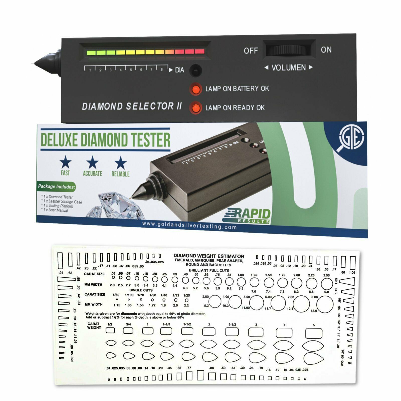 Electronic Diamond Gemstone TESTER analyzer check real fake cubic ring zirconia