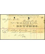 1890 WALKER &amp; CO Franklin PA Antique Billhead Document Receipt Brushes Mfg - £4.73 GBP