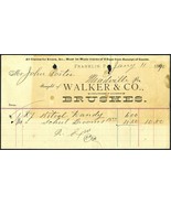 1890 WALKER &amp; CO Franklin PA Antique Billhead Document Receipt Brushes Mfg - £4.50 GBP