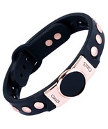 CLAVIS HERO MAGNETIC THERAPY SPORTS GOLF HEALTH BRACELET BLACK BAND ROSE... - £102.73 GBP