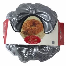Nordic Ware Platinum Holiday Wreath Bundt Pan 9 Cups 2/1 Litres Made In USA - £18.70 GBP