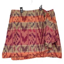 LRL Ralph Lauren Aztec Boho Print Wrap Mini Skirt, Women&#39;s 18W Plus Cott... - $26.00