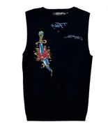 ED HARDY by Christian Audigier- Vtg Black Sleeveless Pullover Vest~NEW~M... - $60.00