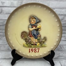 Hummel 1987 Annual Plate Girl With Chickens No 283 Goebel Germany 7.5 In... - $15.23