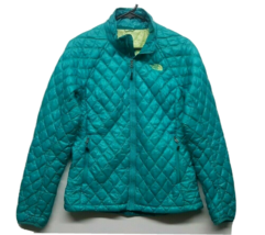 The North Face Thermoball Zip Up Blue Green Teal Jacket Size M Eco Puff ... - $56.95