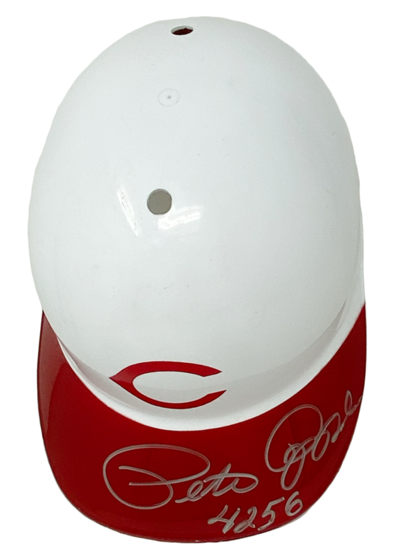 Pete Rose Autographed Reds &quot;4256&quot; Full Size Throwback Helmet PSA/DNA - $395.00