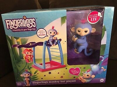 Primary image for Authentic WowWee Fingerlings Play Set - Monkey Bar + 1 Monkey