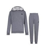 Adidas Big Kids Minimal Logo Fleece Pullover Set Hoodie Pants Size XL Gr... - $836.81 MXN