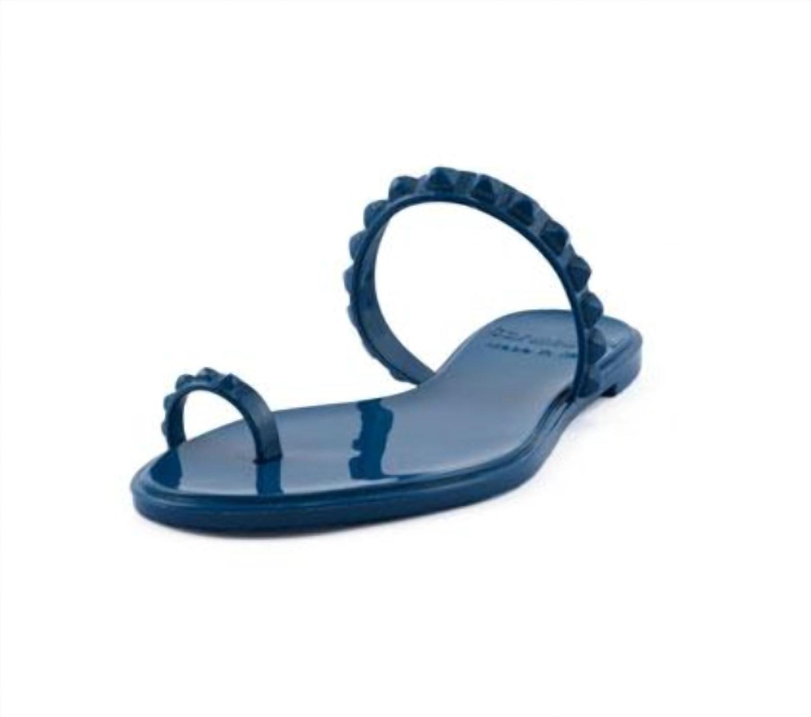 Carmen Sol maria flat sandal in Dark blue