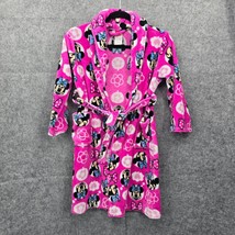 DISNEY Bath Robe Girl&#39;s Medium (8) Minnie Mouse Pink Belted Soft, Fluffy... - $11.89