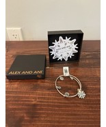 New Alex Ani 2017 Limited Edition Snowflake Bangle Charm Bracelet Silver... - $35.62