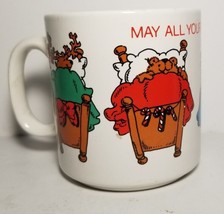 Vintage Russ Berrie England May All Your Christmas Dreams Come True Coffee Mug - £7.19 GBP